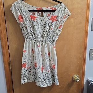 Heritage White and Orange Dolman Sleeve Tunic